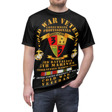 Load image into Gallery viewer, Unisex AOP Cut & Sew Tee - USMC - Cold War Vet - 3rd Bn, 5th Marines w COLD SVC X 300