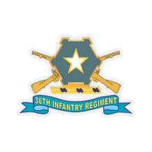 Load image into Gallery viewer, Kiss-Cut Stickers - 36th Infantry Regiment - DUI w Br - Ribbon X 300