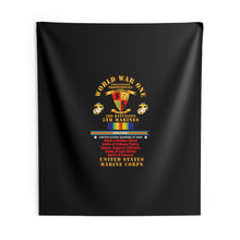 Load image into Gallery viewer, Indoor Wall Tapestries - USMC - WWI - 3rd Bn, 5th Marines - w WWI Ribbon - Streamer