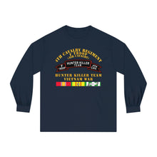 Load image into Gallery viewer, Unisex Classic Long Sleeve T-Shirt - Army - F Troop, 4th Cavalry, Hunter Killer Team, Vietnam War with Vietnam Service Ribbons