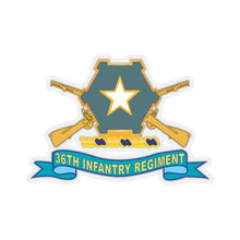 Load image into Gallery viewer, Kiss-Cut Stickers - 36th Infantry Regiment - DUI w Br - Ribbon X 300