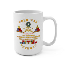 Load image into Gallery viewer, Army - Cold War Veteran, 2nd Battalion, 36th Infantry, 3rd Armored Division, with Cold War Service Ribbons - Mug