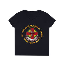 Load image into Gallery viewer, Ladies' V-Neck T-Shirt - Army - Letterman Army Medical Center - Dui - Golden Gate To Health