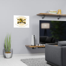 Load image into Gallery viewer, Horizontal Matte Poster - 1st Cavalry Division, 1st Heavy Brigade Combat Team - Ironhorse w Brass Background X 300