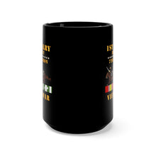 Load image into Gallery viewer, Black Mug 15oz - Army - 7th Squadron, 1st Cavalry Regiment - Vietnam War wt 2 Cav Riders and VN SVC X300