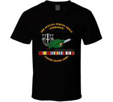 Load image into Gallery viewer, 3rd Special Forces Group with DUI, Beret, and Afghanistan Ribbons T Shirt - Classic