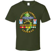 Load image into Gallery viewer, Army - Vietnam Combat, Veteran, 11th Infantry Brigade with Shoulder Sleeve Insignia T Shirt, Premium and Hoodie