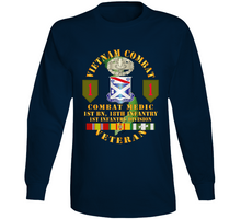 Load image into Gallery viewer, Army - Vietnam Combat Infantry Veteran W Combat Medic - 1st Bn 18th Inf 1st Inf Div Ssi Long Sleeve