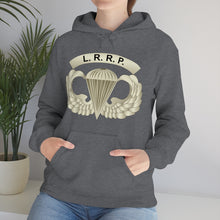 Load image into Gallery viewer, Unisex Heavy Blend Hooded Sweatshirt - Army - LRRP - Basic Airborne Badge w LRRP Tab X 300