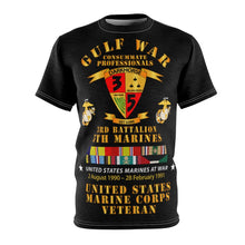 Load image into Gallery viewer, Unisex AOP Cut & Sew Tee - USMC - Gulf War Veteran - 3rd Bn, 5th Marines w CAR GULF SVC