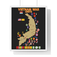 Load image into Gallery viewer, Premium Framed Vertical Poster - Map - Vietnam Units - 3 wo DS - Black