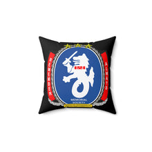 Load image into Gallery viewer, Spun Polyester Square Pillow - American Defenders Of Bataan Corregidor - Ms Logo - Black