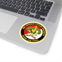 Load image into Gallery viewer, Kiss-Cut Stickers - Army - 3rd Armored Cavalry Regiment DUI - Red White - Blood and Steel