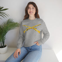 Load image into Gallery viewer, Unisex Heavy Blend Crewneck Sweatshirt - Army - Infantry Branch - Crossed Rifles