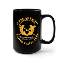 Load image into Gallery viewer, Black Mug 15oz - Army - Judge Advocate General Corps - Pen is Mighter X 300