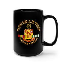 Load image into Gallery viewer, Black Mug 15oz - Army - 2nd Battalion, 11th Artillery (105mm Howitzer, Towed) w VN SVC Ribbon X 300