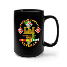 Load image into Gallery viewer, Black Mug 15oz - Army - Vietnam Combat Engineer - 18th Engineer Bde w SVC