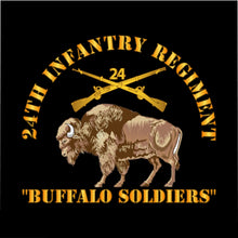 Load image into Gallery viewer, Microfiber Duvet Cover - Army - 24th Infantry Regiment - Buffalo Soldiers w 24th Inf Branch Insignia