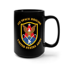 Load image into Gallery viewer, Black Mug 15oz - Army - 1st Space Brigade - SSI