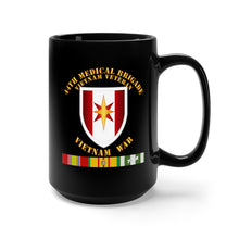 Load image into Gallery viewer, Black Mug 15oz - Army - 44th Medical Bde - Vietnam Vet w SVC Ribbons