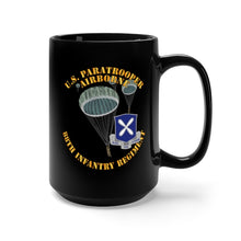 Load image into Gallery viewer, Black Mug 15oz - Army - US Paratrooper - 88th Infantry Regiment X 300