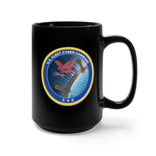Load image into Gallery viewer, Black Mug 15oz - Navy - U.S Fleet Cyber Command wo Txt X 300