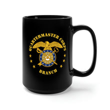 Load image into Gallery viewer, Black Mug 15oz - Army - Quartermaster Corps Branch