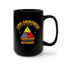 Load image into Gallery viewer, Black Mug 15oz - Army - 3rd Armored Division - Spearhead
