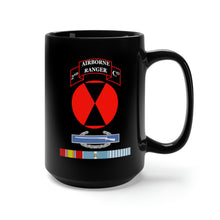 Load image into Gallery viewer, Black Mug 15oz - 2nd Ranger Infantry Co - 7th ID SSI w CIB Korea Svc X 300