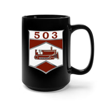 Load image into Gallery viewer, Black Mug 15oz - Army - 503rd Engineer Company (CSE) - DUI wo Txt X 300