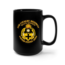 Load image into Gallery viewer, Black Mug 15oz - 5th Cavalry Regiment - Black Knights