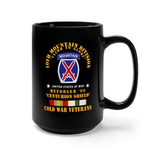 Load image into Gallery viewer, Black Mug 15oz - Army - 10th Mountain Division - SSI