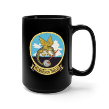 Load image into Gallery viewer, Black Mug 15oz - Navy - Helmineron Twelve (HM-12) wo Txt X 300