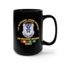 Load image into Gallery viewer, Black Mug 15oz - Army - 1st Bn 503rd Infantry - Korea Svc X 300