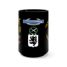 Load image into Gallery viewer, Black Coffee Mug 15oz - Army - Afghanistan War Veteran - 1st Battalion, 28th Infantry Regiment, 1st Infantry Division with Combat Infantryman Badge