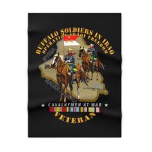 Load image into Gallery viewer, Soft Fleece Blanket - Army - Buffalo Soldiers in Iraq - OIF - Cavalrymen at War w IRAQ SVC