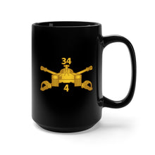 Load image into Gallery viewer, Black Mug 15oz - Army - 4th Bn 34th Armor - Armor Branch wo Txt