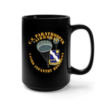 Load image into Gallery viewer, Black Mug 15oz - Army - US Paratrooper - 143rd Infantry Regiment X 300
