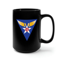 Load image into Gallery viewer, Black Mug 15oz - SSI - AAC - 12th Air Force wo Txt X 300