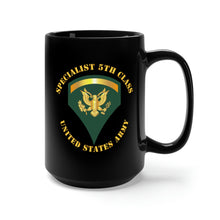 Load image into Gallery viewer, Black Mug 15oz - Army - Specialist 5th Class - SP5