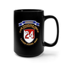 Load image into Gallery viewer, Black Mug 15oz - Army - 24th Engineer Group (Construction) - 1954 - 1972 w Germany Tab X 300