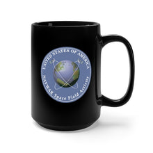 Load image into Gallery viewer, Black Mug 15oz - NAVWAR Space Field Activity wo Txt X 300