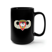 Load image into Gallery viewer, Black Mug 15oz - Army - Airborne Badge - 555th Parachute Infantry Bn - SSI X 300