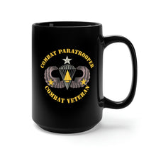 Load image into Gallery viewer, Black Mug 15oz - Army - Combat Paratrooper - Combat Veteran