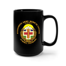 Load image into Gallery viewer, Black Mug 15oz - Army - Fitzsimons Army Medical Center - Aurora Colorado
