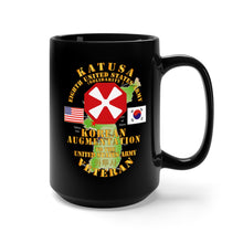 Load image into Gallery viewer, Black Mug 15oz - Army - KATUSA - 8th Army w Korea Map Green