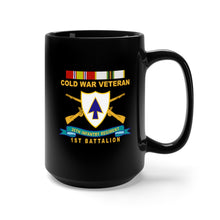 Load image into Gallery viewer, Black Mug 15oz - Army - 26th Infantry Regiment - DUI w Br - Ribbon - TOP - 1st Bn w COLD SVC X 300