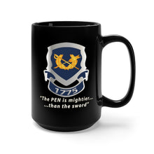 Load image into Gallery viewer, Black Mug 15oz - Army - Jag Corps Crest - Pen is Mighter X 300