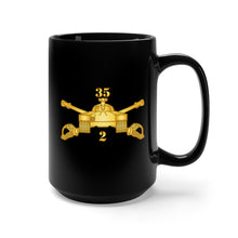 Load image into Gallery viewer, Black Mug 15oz - Army - 2nd Bn, 35th Armor - Armor Branch wo Txt X 300