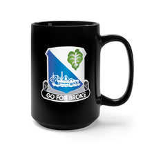 Load image into Gallery viewer, Black Mug 15oz - 100th Infantry Battalion - DUI wo Txt X 300